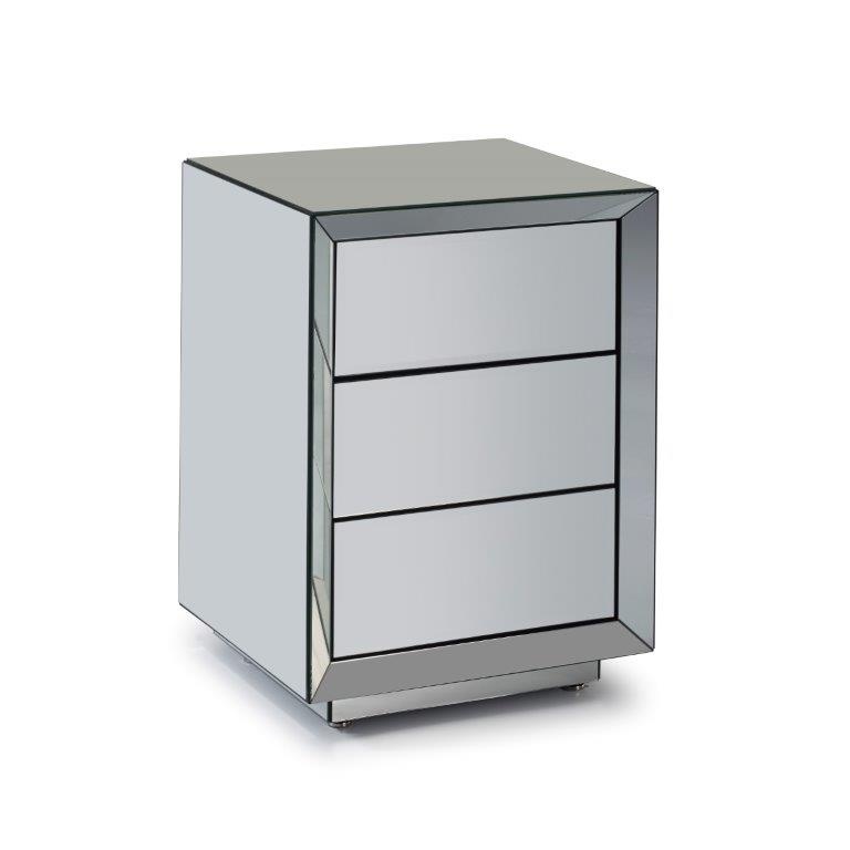 Mesa de Cabeceira Lorena 03 Gavetas com Fecho Toque 