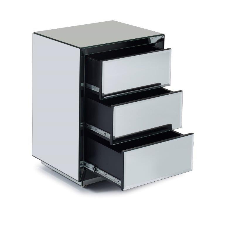 Mesa de Cabeceira Lorena 03 Gavetas com Fecho Toque 